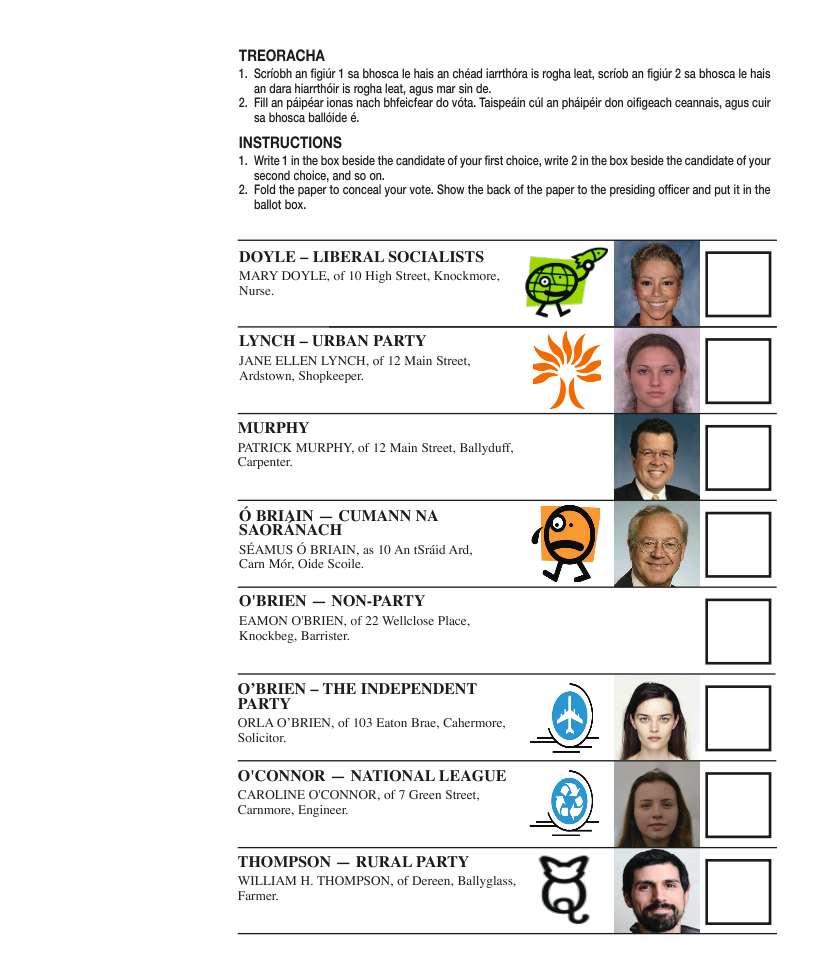 Examples Of A Ballot